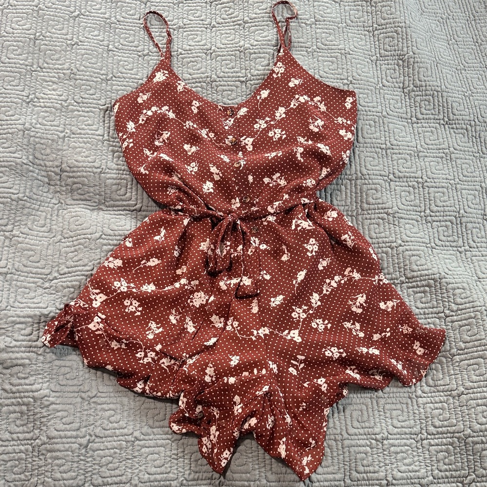 Mittoshop Brown and White Patterned Dress